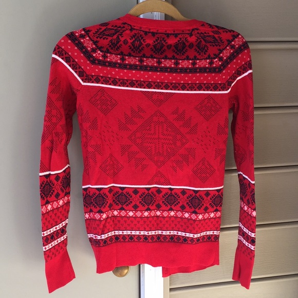 Red patterned Sweater - Picture 4 of 4